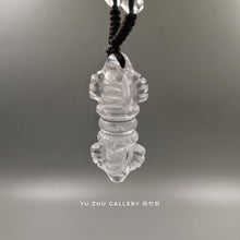 Load image into Gallery viewer, Clear Quartz Necklace-Vajra (adjustable necklace)
