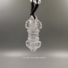 将图片加载到图库查看器，Clear Quartz Necklace-Vajra (adjustable necklace)
